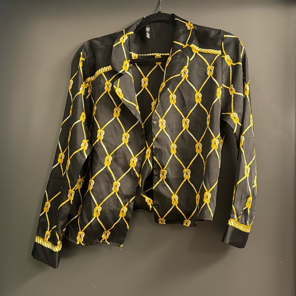 Zara Rope Graphic Button Down